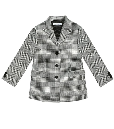 Dolce & Gabbana Kids' Houndstooth-check Blazer In Grey