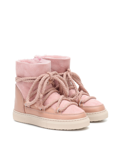 Inuikii Kids' Sneaker Suede And Leather Boots In Pink