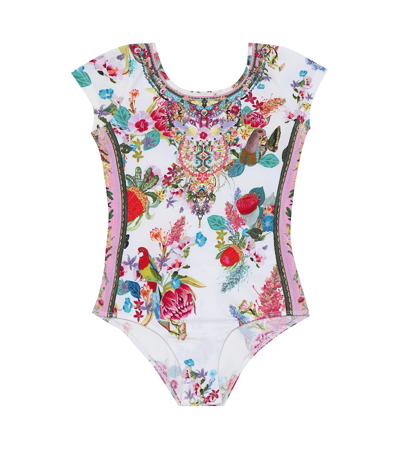 Camilla Kids' Floral Stretch-cotton Bodysuit In Multicoloured