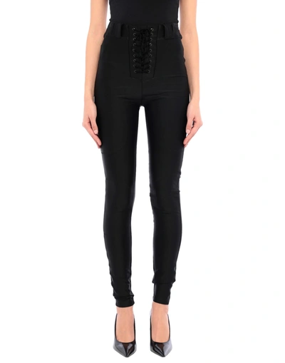 Ben Taverniti Unravel Project Woman Pants Black Size L Viscose, Elastane, Cotton, Acrylic, Acetate