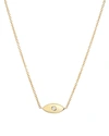 Zoe Lev Jewelry 14k Gold 1-diamond Evil Eye Necklace