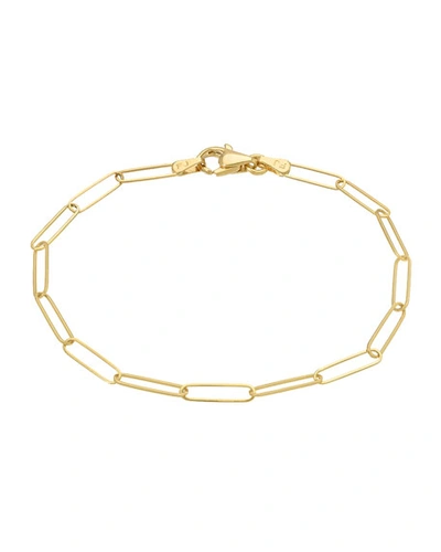 Zoe Lev Jewelry 14k Gold Paper Clip Chain Bracelet