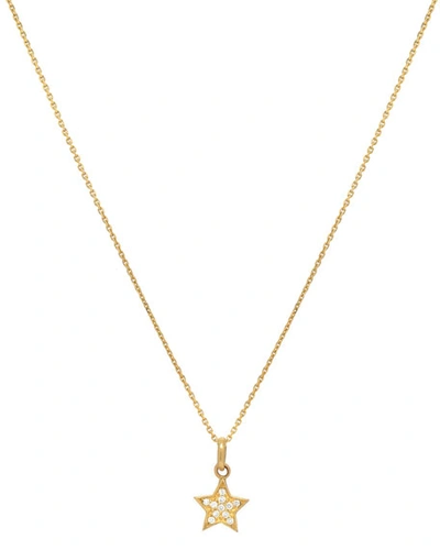 Zoe Lev Jewelry 14k Gold Diamond Pave Star Necklace