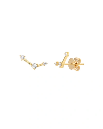 Zoe Lev Jewelry 14k Diamond Constellation Stud Earrings In Gold
