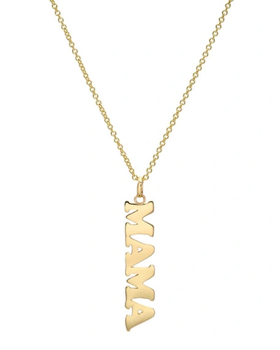 Zoe Lev Jewelry 14k Gold Mama Pendant Necklace