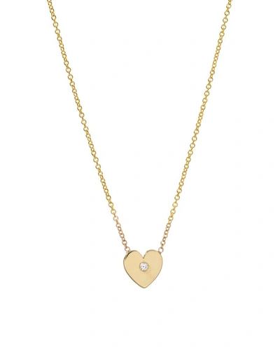 Zoe Lev Jewelry 14k Gold 1-diamond Heart Necklace