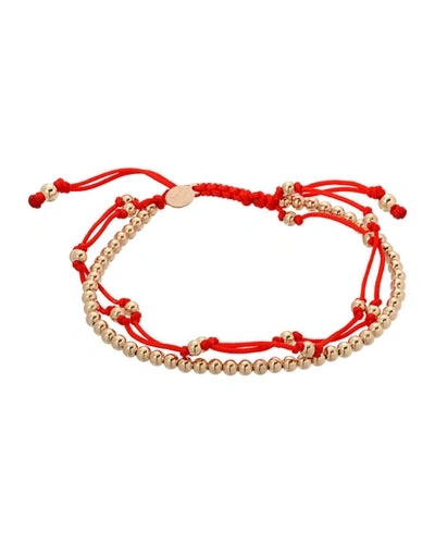 Zoe Lev Jewelry 14k Trio Fortune Adjustable Bracelet In Gold