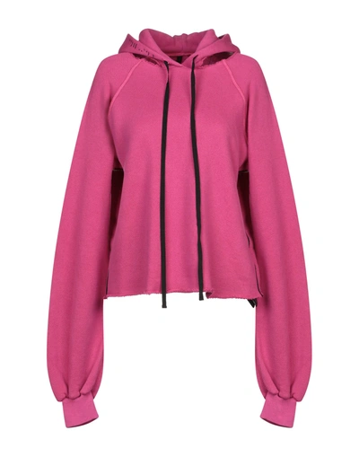 Ben Taverniti Unravel Project Woman Sweatshirt Fuchsia Size Xs Cotton, Cashmere, Elastane In Pink