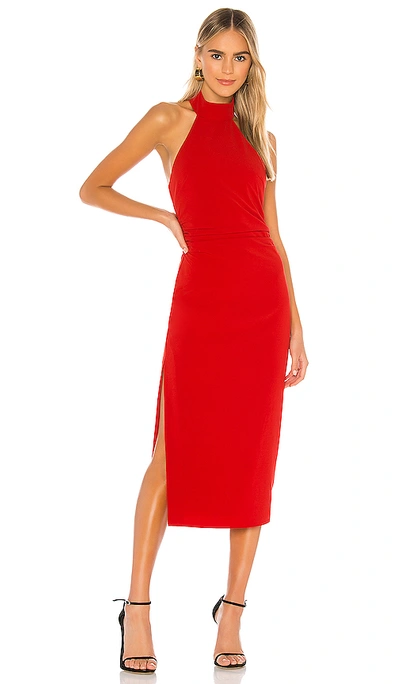 Lovers & Friends Napa Midi Dress In Red