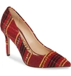 Sam Edelman Women's Hazel Pointed Toe High-heel Pumps In Red Multi Fabric