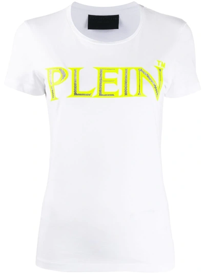 Philipp Plein Crew-neck Ss Logo T-shirt In White
