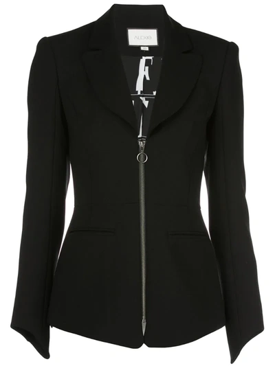 Alexis Zipped Fitted Jacket In Black