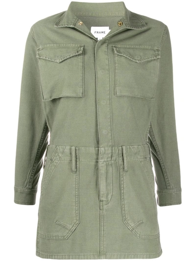 green emerald velvet dress Olive Cargo Pocket Sleeveless Dress main image 1