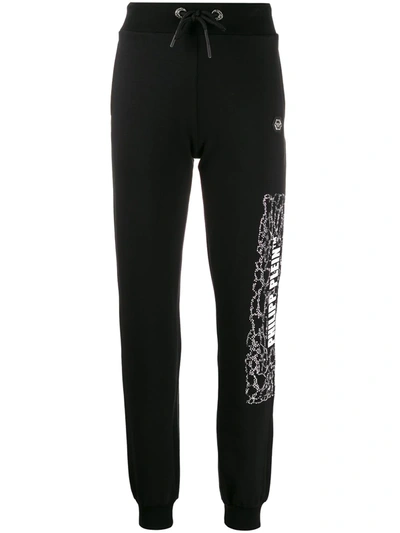 Philipp Plein Crystal Plein Track Pants In Black