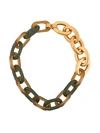 Marni Contrast Link Chain Necklace In Gold