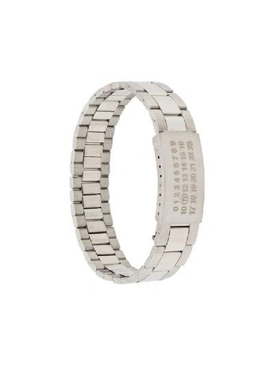 Maison Margiela 11 Number Chain Link Bracelet In Silver