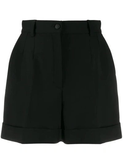 Dolce & Gabbana Turned-up Hem Shorts In Black
