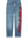 Gucci 'my Body My Choice' Jeans In Blue