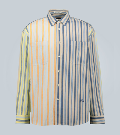 Jw Anderson Parasol Oversized Striped Cotton Shirt