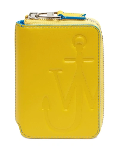 Jw Anderson Anchor Logo Medium Wallet In Yellow