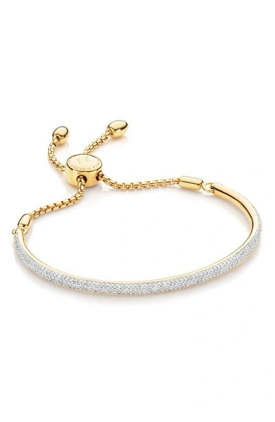 Monica Vinader Fiji Diamond Pave Toggle Petite Bracelet (online Trunk Show) In Yellow Gold