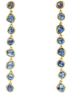 Monica Vinader Siren Mini Nugget Cocktail Kyanite Earrings In Gold