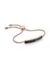 Monica Vinader Labradorite And 18k Rose Gold Vermeil Baja Facet Bracelet In R Gold