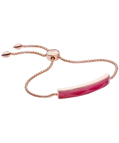 Monica Vinader Pink Quartz And 18k Rose Gold Vermeil Baja Facet Bracelet