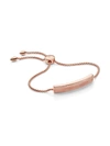 Monica Vinader Baja Facet Rose Quartz Bracelet In R Gold