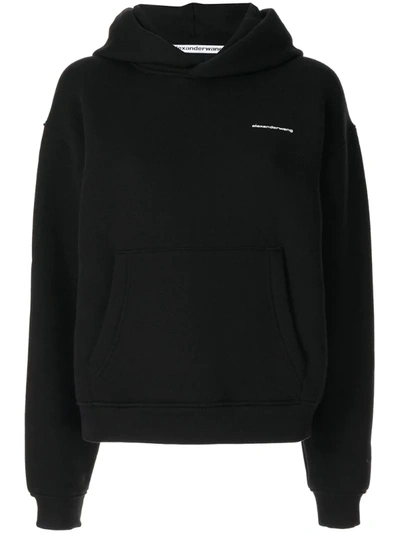 Alexander Wang Loose-fit Logo Hoodie In Black