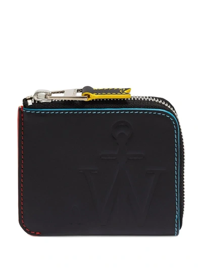 Jw Anderson Anchor Logo Wallet In Black