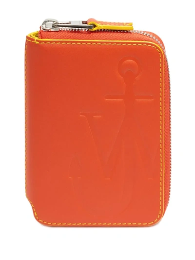 Jw Anderson Anchor Logo Medium Wallet In Orange
