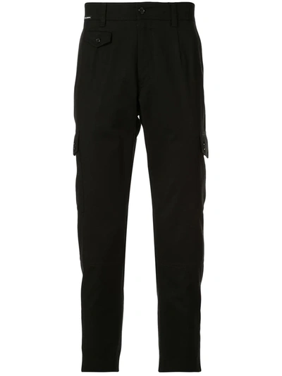 Dolce & Gabbana Multi-pocket Tapered Trousers In Black