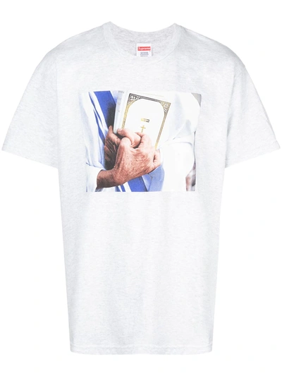 Supreme Bible Print T-shirt In White