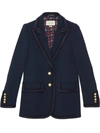 Gucci Single-breasted Jacket In Blue