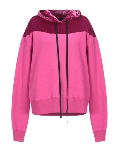 Ben Taverniti Unravel Project Woman Sweatshirt Fuchsia Size S Viscose, Silk, Cotton, Elastane In Pink