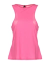 Ben Taverniti Unravel Project Woman Tank Top Fuchsia Size L Cotton In Pink