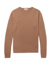 John Smedley Sweaters In Camel