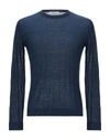 Grey Daniele Alessandrini Sweaters In Dark Blue