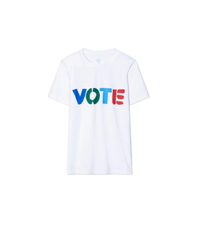 Tory Burch Vote T-shirt In White