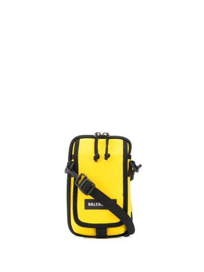 Balenciaga Explorer Cross Body Pouch In Yellow