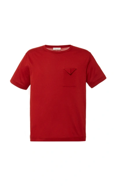 Bottega Veneta Cotton-jersey Crewneck T-shirt In Red