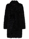 Sies Marjan Ripley Shearling Coat In Blue