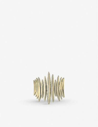 Shaun Leane Quill Gold-plated Vermeil Silver Ring In Yellow Gold Vermeil
