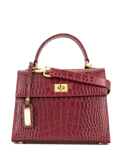 Sandra J Jackie Mini Tote In Purple