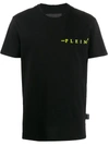 Philipp Plein Round Neck Logo Print T-shirt In Black