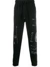 Marcelo Burlon County Of Milan Men's Abstract Fleece Sweatpants In Black