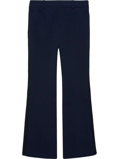 Gucci Bootcut Trousers In Blue