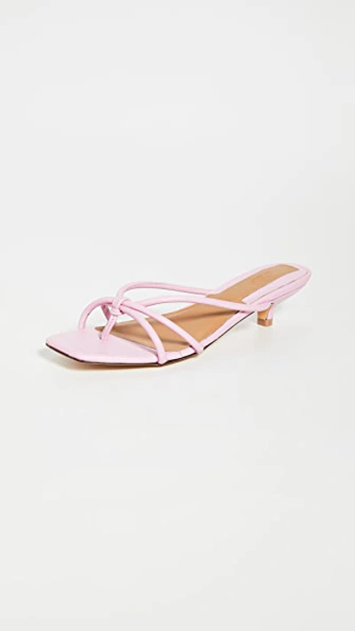 Jaggar Loop Kitten Heel Sandals In Pink Lilac