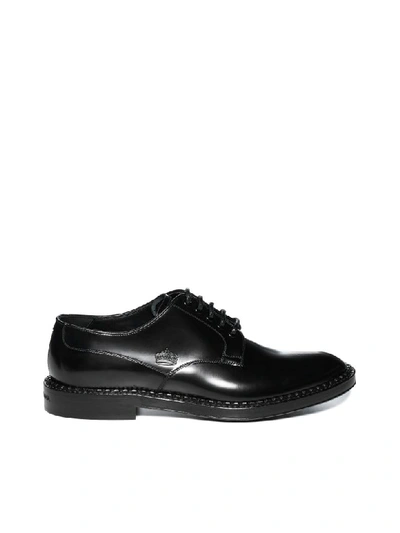 Dolce & Gabbana Marsala Derby Laced Shoes In Nero